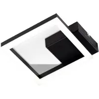 FABAS LUCE LED-vegglampe Bard, svart, 17 x 17 cm, metall, dimbar