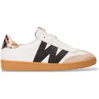 Wonders for woman. AP-2001 Beige combined leather trainers (38), Flat, Laces, Casual