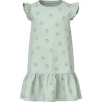 Name it Kjole - NmfVida - Pale Aqua/Sea Skjell Green - - 4 år (104) - Kjole