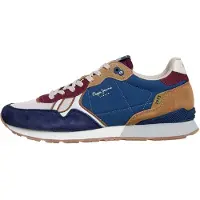 Pepe Jeans for man. PMS400029 Brit Back navy slippers (43), Flat, Laces, Casual