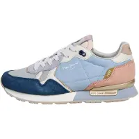 Pepe Jeans for woman. PLS400021 Brit Back multicoloured slippers (40), Blue, Flat, Laces, Casual