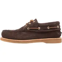 Timberland for man. TB0A2QKYEIV1 Crafted dark brown suede boat shoes (45 W), Leather, Flat, Laces, Casual