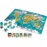 Hape 2-i-1 Verdenskart-puslespill