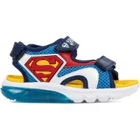 Geox Sandaler m. Lys - J Cyberdrone - Lyseblå/Rød m. Superman - - 30 - Blinkende sko