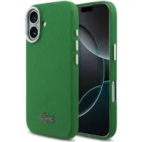 Lacoste iPhone 17 Iconic Petit Pique Metal Logo deksel - MagSafe-kompatibel - Grønn