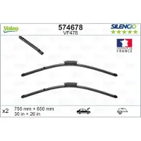 Valeo 750/650 viskerkomplett. VF478 Silencio Flat
