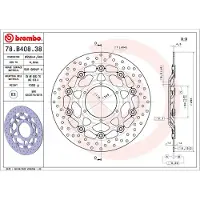 Brembo 78b40838 Flytende Bremseskive