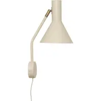 Frandsen Vegglampe Lyss, beige, stikkontakt, 42 cm høy, E27