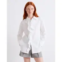 Marella for woman. 2613111071200 Shirt Mllfalesia white (42), Casual, Party, Cotton, Classic, Long sleeve