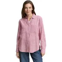 Tom Tailor With Slub Structure 1035247 Langermet Bluse