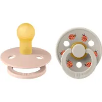 BIBS Colour Smokker - Str. 1 - 2-pack - Rund - Blush Mix - - 0-6 md - Smokk