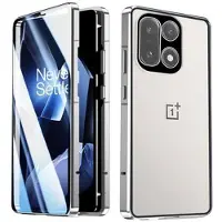 Mtp Products OnePlus 15 Magnetisk Deksel med Herdet Glass - Sølv
