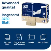 Tork 130299, resirkulerte fibre, natur, 560 mm, 560 mm, 212 mm, 9 kg