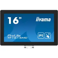 Iiyama ProLite TF1615MC-B1 - LED-skjerm - 15.6 - åpen ramme - berøringsskjerm - 1920 x 1080 Full HD (1080p) - IPS - 450 cd/m² - 1000:1 - 25 ms - HDMI, VGA, DisplayPort - svart