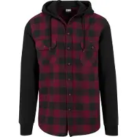 Urban Classics Hooded Ed Flanell Sweat Leeve Skjorte Med Lange Ermer