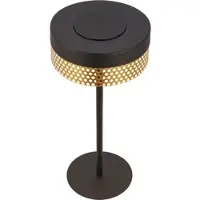 Briloner Akkubetjent bordlampe Booha, svart, metall, IP44, dimbar