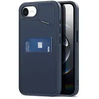 DUX iPhone 16e/17e Rafi II Magnet-deksel med kickstand og kortspor - Blå