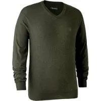 Deerhunter Kingston Knit with V-Neck Green Melange XL