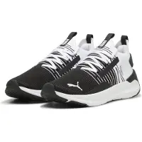 Puma SOFTRIDE Symmetry Fuzion Running Shoes Unisex, Fitness, Black/Cool Dark Gray/White, 44.5