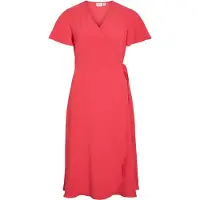 Vila Lovie Wrap Kortermet Midi-kjole