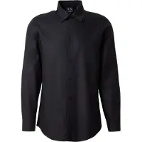 Armani Exchange for man. XM002263AF13131FC305 Logo Jaquard Shirt black (S), Casual, Cotton, Classic, Long sleeve