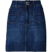 BOSS for woman. 50559404 Blue Plain Mini Skirt (28), Casual, Cotton, Denim