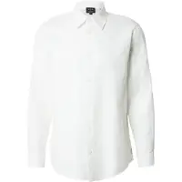 Armani Exchange for man. XM002263AF13131F0206 Shirt Diagonal Lettering J white (L), Casual, Cotton, Long sleeve
