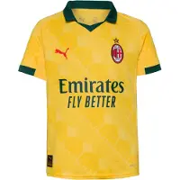 Puma AC Milan 25/26 Third Jersey Youth, Clothing, Sunny Yellow/Dark Myrtle, 13-14Y