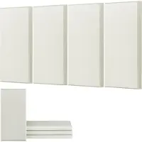 Vevor 4 stk. akustiske paneler, 2 tommer tykke 23,6 x 11,8 tommer lydabsorberende paneler i glassfiber, selvklebende lydisolerte veggplater, for studioer, kontor, hjemmekino, møterom, beige