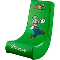 X Rocker Nintendo Super Mario Floor Rocker spillgulvstol i Luigi-design for barn og tenåringer - grønn
