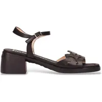 Wonders for woman. D-2301_5675_5792 Black Toka Leather Sandals (38), 3 to 5 cm, Buckle, Casual