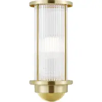 Nordlux Utendørs vegglampe Linton, messing, 30 cm høy, IP54