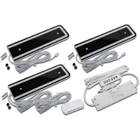 Hera LED-benkbelysning U-Pad F, sett med 3 stk. 3 000K svart Sensor