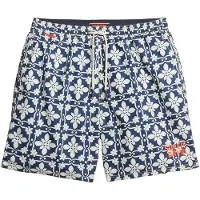 Superdry for man. M3010250A Navy mosaic print swimming costume (S), Beachwear, Recycled Polister, Sustainable