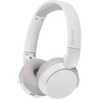 Philips TAH3209WT - Hodetelefoner med mikrofon - over-øret-montering - Bluetooth - trådløs - silkehvit