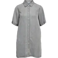 Object Frame Regular Denim Kort Ermet Kort Kjole