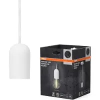 Osram hengelampe VINTAGE 1906 ROUND, hvit, gips, Ø 12 cm
