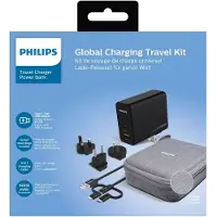Philips rejseadapter med powerbank 5000mAh - 2301156