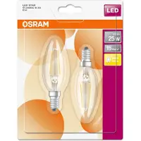 Osram LED Classic 2,5W/827 FIL E14 2-Pakkaus