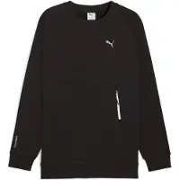 Puma PUMATECH Relaxed Crew Sweat Men, Clothing, Black, L