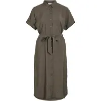 Vila Hula Shirt Kortermet Midi-kjole