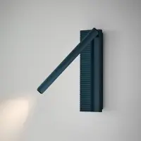 Bover LED-vegglampe Arid A/03 gråblå, aluminium, 2700 K