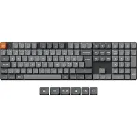 Keychron K5 MAX QMK/VIA Wireless RGB Hot Swap Low Profile Red - Gray - Gamingtastatur - Nordisk - Grå