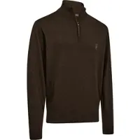 Deerhunter Harrington ½-Zip Knit Brown melange XL