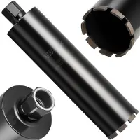 Vevor kjernebor, 102 mm diameter, 356 mm boredybde, 1-1/4 tomme-7 innvendige gjenger, høypresisjons sveiseteknologi, våt diamantkjernebor for armert betong, røde murstein og murverk