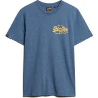 Superdry for man. M1012160A Classic T-shirt with blue Vintage logo (M), Casual, Cotton, Short sleeve