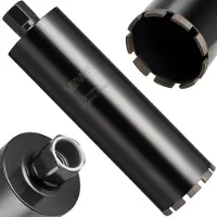 Vevor kjernebor, 114 mm diameter, 356 mm boredybde, 1-1/4 tomme-7 innvendige gjenger, høypresisjons sveiseteknologi, våt diamantkjernebor for armert betong, røde murstein og murverk