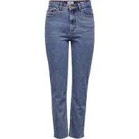 ONLY Emily Life High Waist Straight Raw Crop Ankle Mae06 Jeans