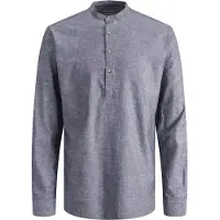 Jack & Jones Summer Half Placket Linen Skjorte Med Lange Ermer