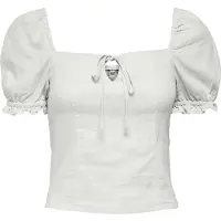 ONLY Caro Puff Linen Blend Kort Ermet Bluse